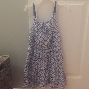 Blue tied up dress